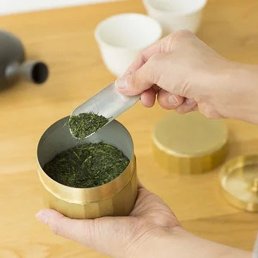 【すすむ茶筒】(真鍮)二上(FUTAGAMI)製茶缶・茶筒