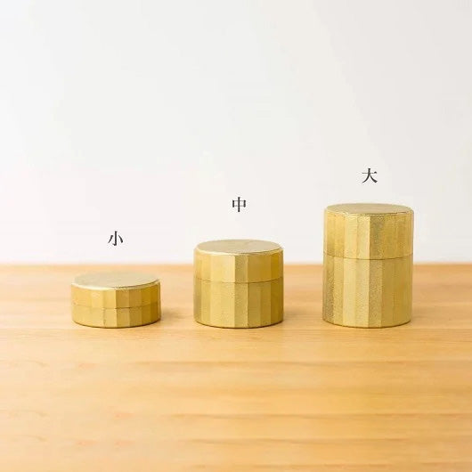 【すすむ茶筒】(真鍮)二上(FUTAGAMI)製茶缶・茶筒