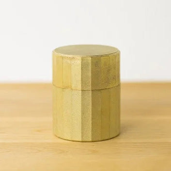 【すすむ茶筒】(真鍮)二上(FUTAGAMI)製茶缶・茶筒