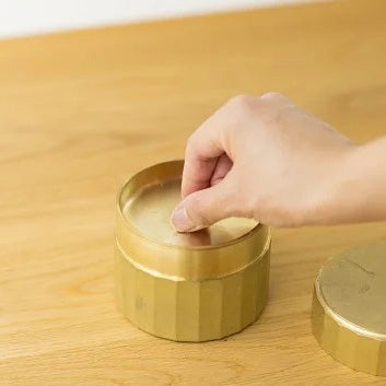 【すすむ茶筒】(真鍮)二上(FUTAGAMI)製茶缶・茶筒